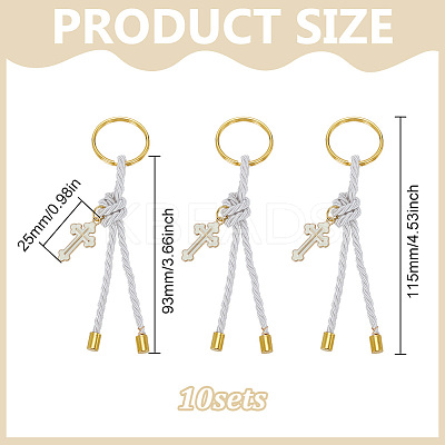 10Pcs Polyester Cord Pendant Decoration KEYC-FG00003-1