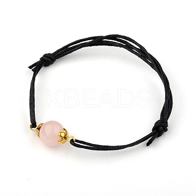 Gemstone Adjustable Link Bracelets BJEW-JB01554-03-1