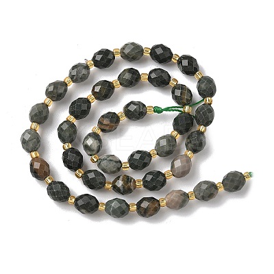 Natural Green Wood Lace Stone Wooden Jasper Beads Strands G-F809-A30-01-1