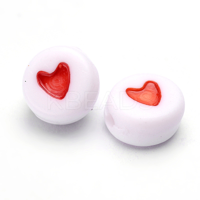 Flat Round Acrylic Beads LS-PB37C9070-2-1