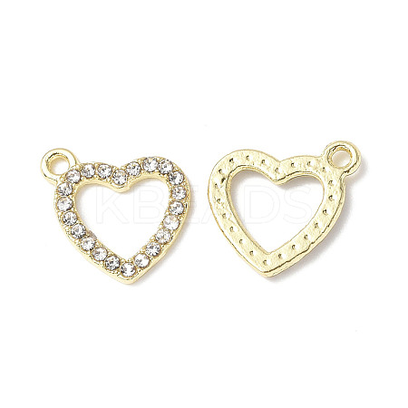 Rack Plating Alloy Rhinestone Charms PALLOY-M203-16LG-1