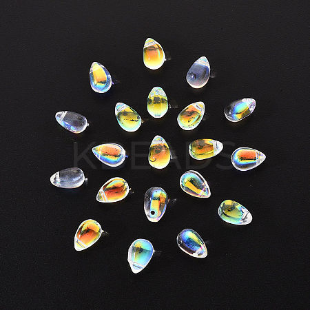 20Pcs Transparent Spray Painted Glass Charms GLAA-YW0001-03A-1