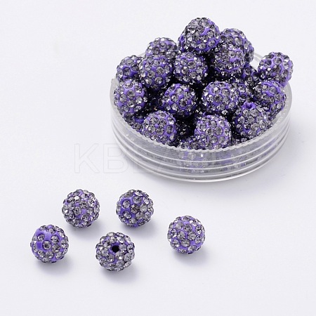 Polymer Clay Rhinestone Beads RB-H258-HD10mm-539-1