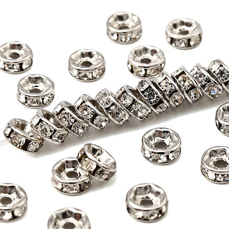 Brass Grade A Crystal Rhinestone Beads RB-A003-6MM-N-1