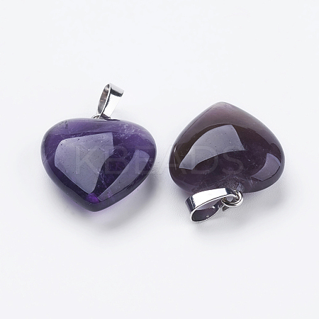 Natural Amethyst Pendants X-G-E434-03P-1