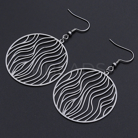 Tarnish Resistant 201 Stainless Steel Dangle Earrings LS-STAS-S105-JN604-1-1