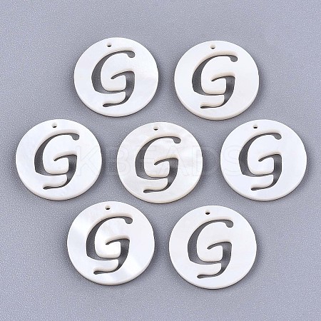 Natural Freshwater Shell Charms SHEL-S276-119G-1