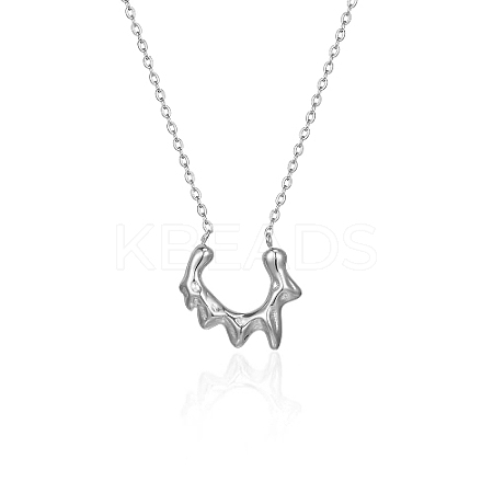 Non-Tarnish 304 Stainless Steel Sun Pendant Necklace with Cable Chains LV0006-2-1