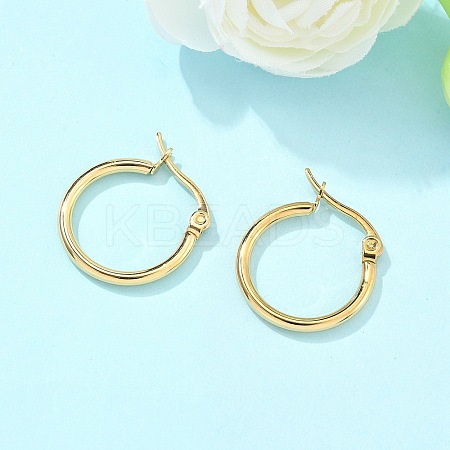 Ion Plating(IP) 304 Stainless Steel Hoop Earrings EJEW-N0016-11G-B-1