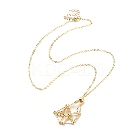 304 Stainless Steel Macrame Pouch Braided Gemstone Holder Pendant Necklace Making NJEW-TA00097-01-1