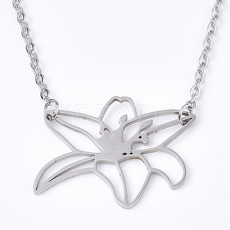 Non-Tarnish 201 Stainless Steel Pendant Necklaces LS-NJEW-T009-JN109-1-40-1