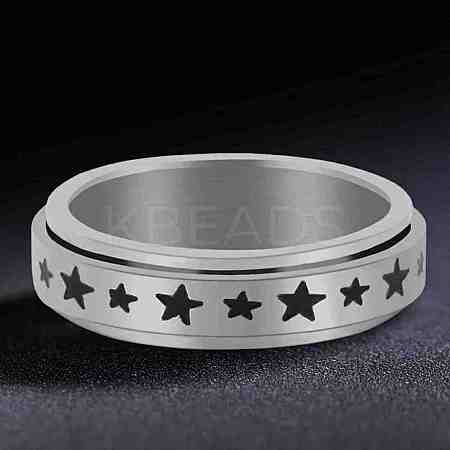 201 Stainless Steel Rotating Fidget Band Ring LS-MATO-PW0001-059A-02-1