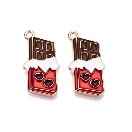 Valentine's Day Theme Alloy Enamel Pendants ENAM-T020-50B-01-1