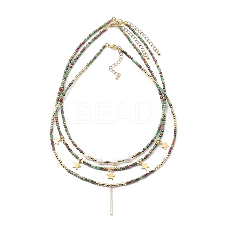 Beaded Necklaces & Pendant Necklace Sets NJEW-JN03076-02-1