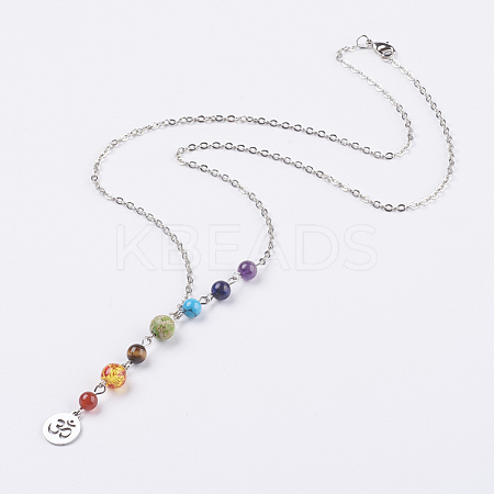 Chakra Jewelry NJEW-JN02083-1
