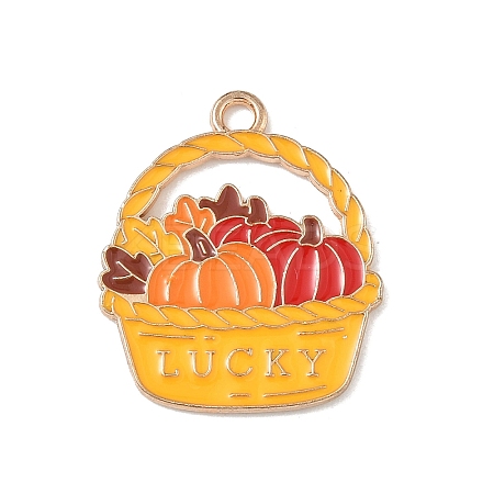 Thanksgiving Day Alloy Enamel Pendants ENAM-I077-01KCG-02-1