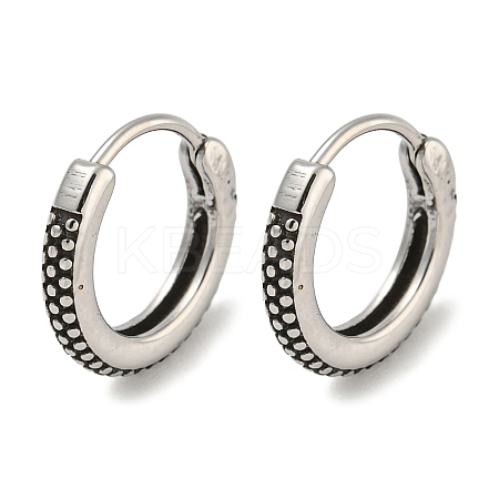316 Surgical Stainless Steel Hoop Earrings EJEW-D096-23I-AS-1