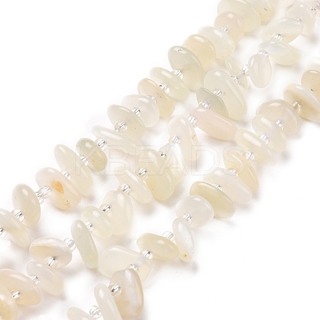 Natural White Moonstone Beads Strands G-D480-A16-03-1