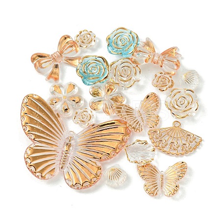 Transparent Acrylic Beads X1-OACR-O006-03B-1