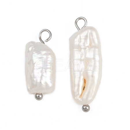 Natural Freshwater Pearl Keshi Pearl Pendants STAS-D378-03P-1