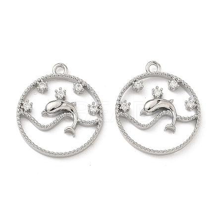 Brass Micro Pave Cubic Zirconia Pendants LS-KK-L260-06-1