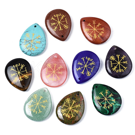 Natural & Synthetic Gemstone Pendants G-T122-72-1