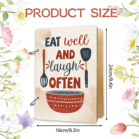 Wooden 2-Ring Loose Leaf Binder Postcard Phote Album Cover DIY-WH0547-020-1