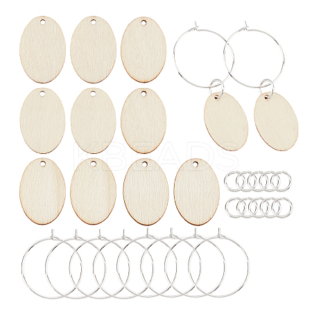 DIY Oval Wine Glass Charm Tags Making Kit DIY-SC0018-60-1