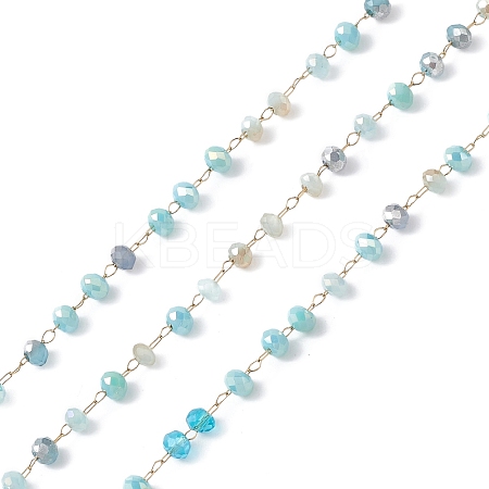 Handmade Glass Beaded Chains CHS-P016-46G-07-1