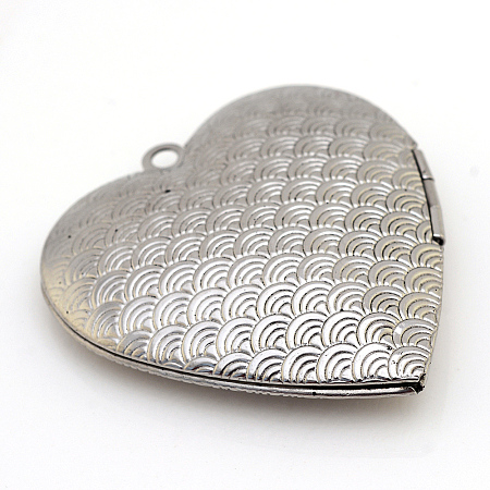 Tarnish Resistant 304 Stainless Steel Photo Locket Pendants LS-STAS-S046-08-1
