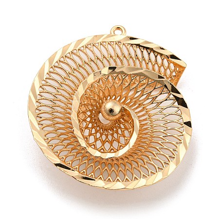 Rack Plating Brass Hollow Pendants KK-P244-05KCG-1