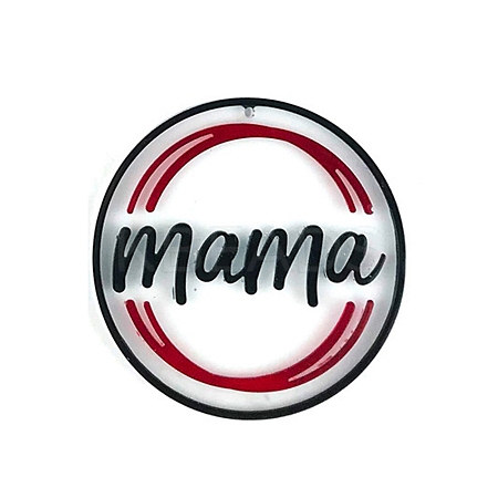 DIY Mother's Day Theme Flat Round Pendant Silicone Molds LS-SIMO-H010-02I-1