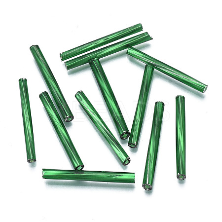 Opaque Glass Twisted Bugle Beads SEED-T005-15-B04-1