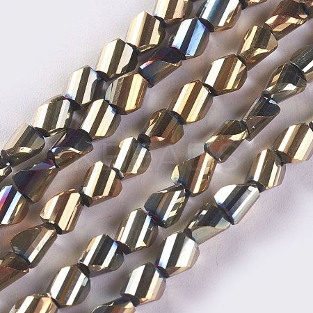 Electroplate Glass Beads Strands EGLA-E057-04C-19-1