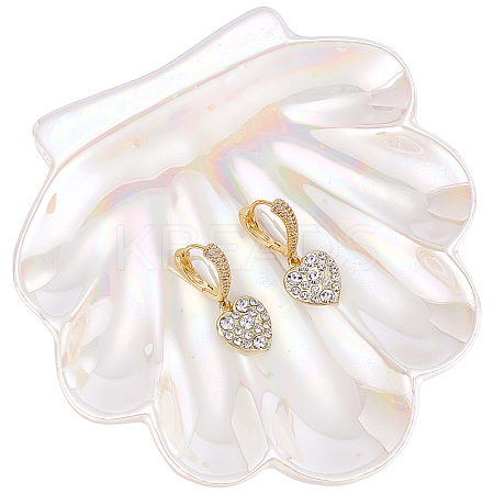 Shell Shaped Porcelain Jewelry Storage Display Trays for Rings AJEW-SP0006-06B-01-1