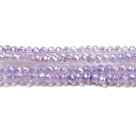 Transparent Baking Painted Glass Beads Strands DGLA-F002-02A-03-1