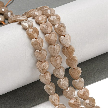 Natural Peach Moonstone Beads Strands G-P544-E05-01-1
