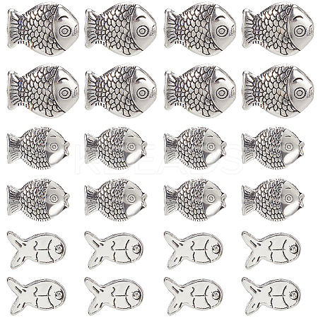 120Pcs 3 Styles Tibetan Style Alloy Beads TIBEB-SC0001-36-1