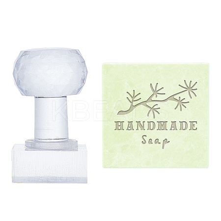 Clear Acrylic Soap Stamps DIY-WH0438-018-1