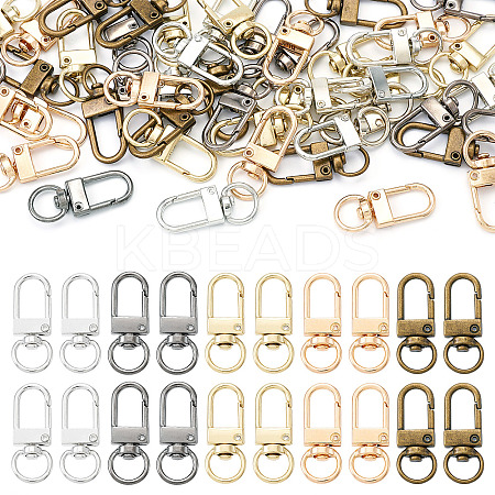 50Pcs 5 Colors Alloy Swivel Snap Hook Clasps FIND-TA0005-83-1