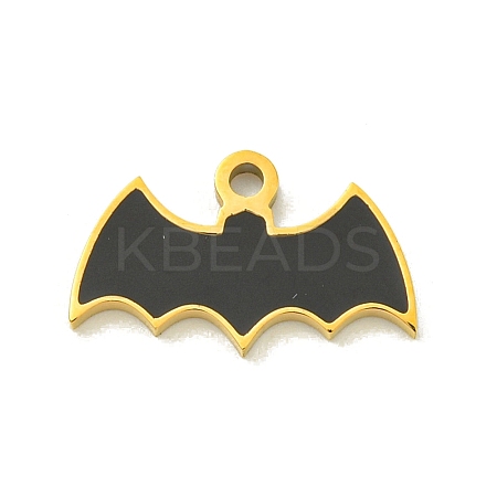 Halloween Theme Ion Plating(IP) 304 Stainless Steel Enamel Pendants STAS-M011-02D-1
