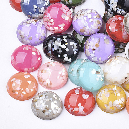 Translucent Resin Cabochons RESI-S364-44E-M-1
