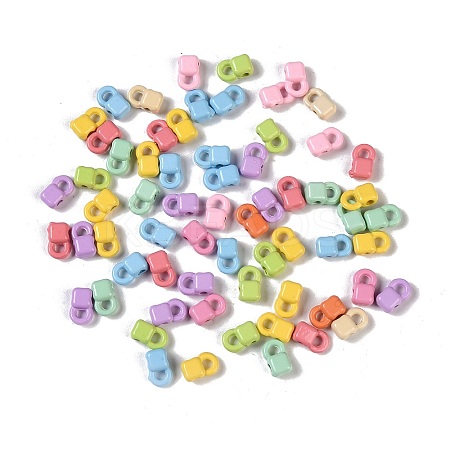 Spray Paint Alloy Beads PALLOY-H145-02-1