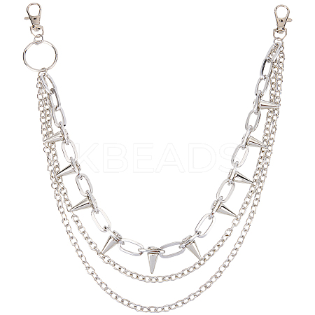 1Pc Aluminum & Alloy Spike Rivets 3 Layer Trousers Chains AJEW-SC0031-17-1