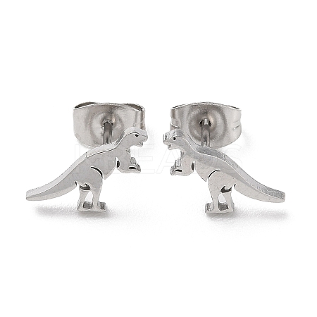 Non-Tarnish 304 Stainless Steel Stud Earrings EJEW-B022-01B-1