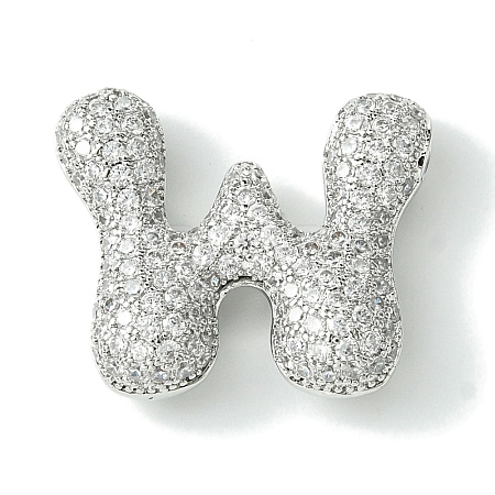 Rack Plating Brass Cubic Zirconia Pendants KK-S378-02P-W-1