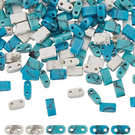 120Pcs 3 Styles Synthetic Turquoise & Howlite Beads G-AR0005-93-1