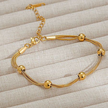 304 Stainless Steel Multi-strand Bracelets LS-BJEW-Q040-01G-1
