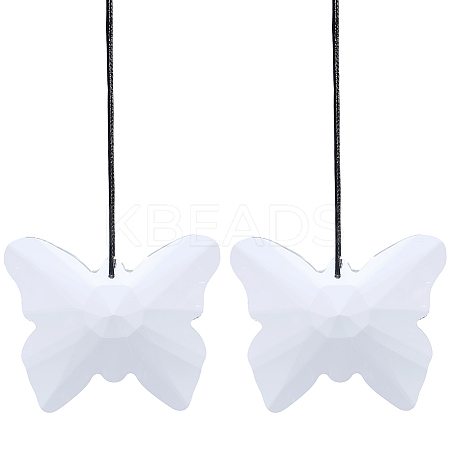 Butterfly Glass Hanging Suncatchers HJEW-WH20019-10B-1