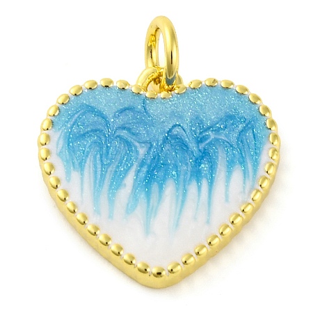 Brass Enamel Pendants KK-S401-17G-B-1